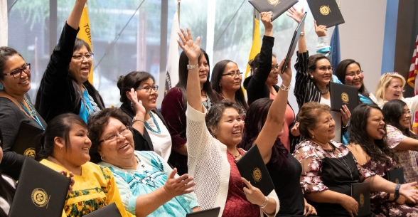 Graduates of Thunderbird's Dreamcatcher program celebrate